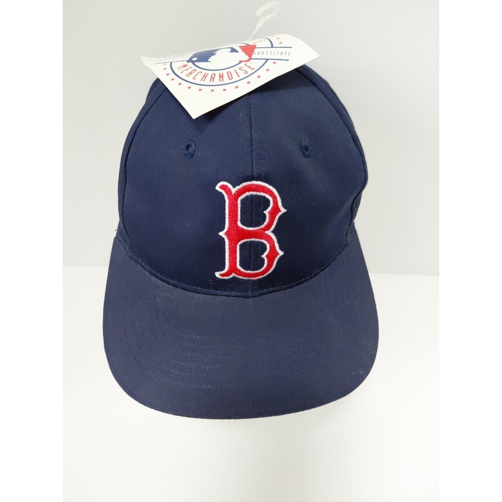 VTG 90s Boston Red Sox Snapback Hat Twins Enterprise MLB Navy Blue Adjustable SM